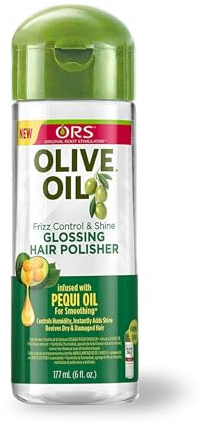 ORS Olive Oil Polisseuse de cheveux 177 ml - Enrichi en huile d'olive méditerranéenne, noix de coco & abyssinienne pour brillance et anti-frisottis - Hydrate et protège des chaleurs
