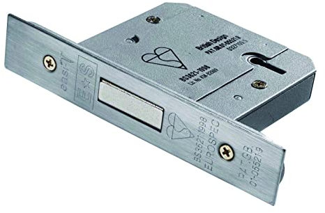 Carlisle Brass LDB5530SSS EASI-T 5 Lever Deadlock BS, Satin Stainless Steel, 3 / 76mm