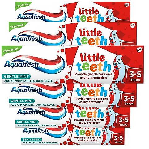 Aquafresh Toothpaste Little Teeth 3-5 Years 50ml (Pack of 6) by Glaxo Smith Kline