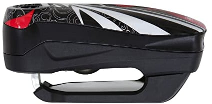 ABUS Bremsscheibenschloss Detecto 7000 RS1 – Motorradschloss mit Alarm – flame black