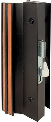 Slide-Co 142053 Sliding Glass Door Handle Lock, Hook Style, Surface Mount, Black, Aluminum