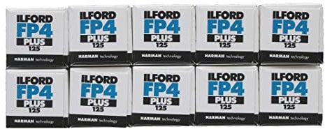Ilford FP4+ Black & White film, 120/125 asa, multipack of 10 [Camera]