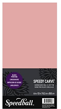 Speedball Speedy-Carve Block Bulk-15,2 x 30,5 cm, Gummi, Rose, 6 x 12 in