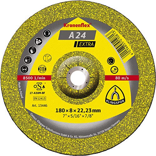 Kronenflex 13444 Schruppscheibe A 24 Extra 180x6mm, 1 Stück, 180 x 6 x 22,23 mm GEK