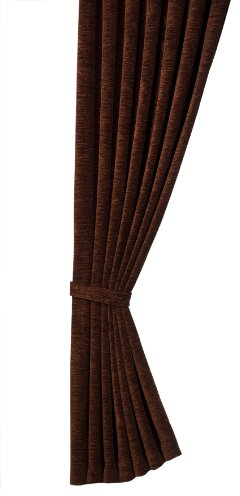 Georg Chr. Wirth Thermo Chenille Vorhang Kerstin unifarben, 357 g/qm Einzel Gardinenschal, braun, 160X175