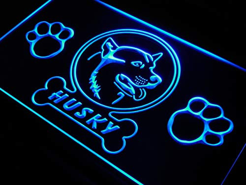 ADVPRO j964-b Husky Dog Pet Shop Paw Print Neon Light Sign Barlicht Neonlicht Lichtwerbung