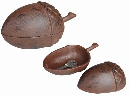 Esschert Design Schlüsselversteck, Schlüsselablage Motiv Eichel, ca. 13 cm x 7,6 cm x 6,9 cm