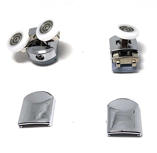 Lot de 8 roulettes pour porte de douche en alliage de zinc, CY-908AB-(20-27)MM
