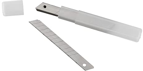 Lame a scatto KWB 9 mm per coltelli da taglio 022990 (10 pezzi, molto affilati, in pratica scatola dispenser)