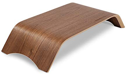 TERRATEC Holz drei, Monitor Ständer aus Echtholz, Ergonomischer Bildschirmständer, Bildschirmerhöhung