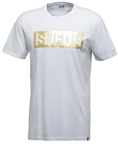 Puma T-Shirt – Suede White/Gold Size: S (Small)