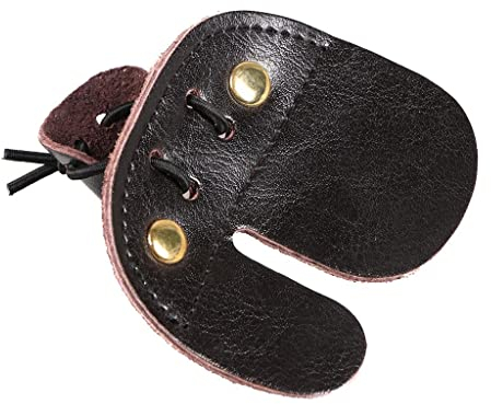 B Baosity Leder Fingertab Bogenschießen Bogensport 7,5 × 6,7 cm für Herren Damen