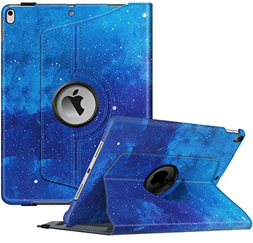FINTIE Hülle für iPad Air (3rd Gen) 10.5 Zoll 2019 / iPad Pro 10.5 Zoll 2017-360 Grad drehbarer Ständer Schutzhülle mit integriertem Stifthalter, Auto Sleep/Wake, Sternenhimmel