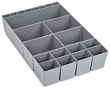 aidB NextGen Einsatzkasten Set 1+4+8+8 Kästen, 600 x 400 x 120 mm, ideal als Einsatz für Schubladen und NextGen Euroboxen