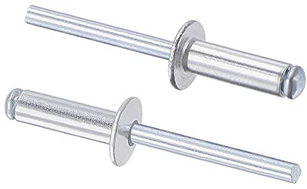 sourcing map Lot de 50 rivets aveugles en aluminium - 6 mm de diamètre - 20 mm de longueur - Argenté