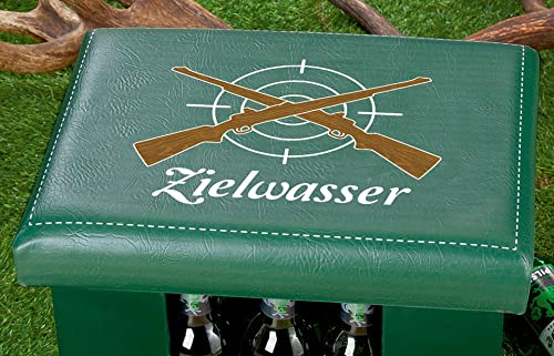 Bierkastensitz Kissen Kastensitz mit Aufschrift Zielwasser Sitzkissen Sitzpolster Hocker Polster Jäger Schützenverein