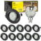 Bojim Led Einbaustrahler 230V, 10x Spot Schwarz GU10 6W 4000K Neutralweiß Deckenspots 68mm 30° Schwenkbar Einbauleuchten IP20 Rund Einbauspots Decke Wohnzimmer Deckenstrahler 82 Ra 550LM, IP20