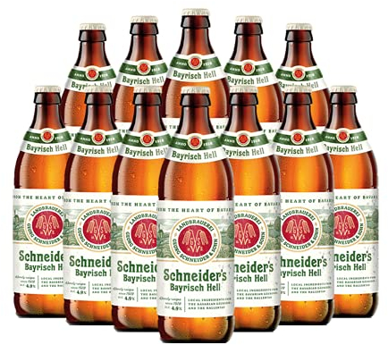 Schneider Weisse Bayrisch Hells German Lager 500ml Bottles (12 Pack) - 4.9% ABV