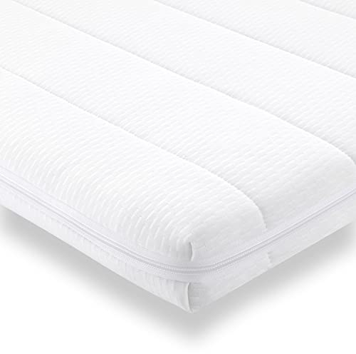 Mister Sandman Topper 90x200, Ergonomische Matratzenauflage, Kaltschaum Topper weich, Bequeme, atmungsaktive Matratzenauflage für alle Matratzenarten und Boxspringbetten, Topper Höhe ca. 5cm