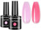 Senvenski Rose Gelée Vitrail Vernis Semi Permanent, Vernis à Ongles Gel Cristal Transparente Nudité Couleur Shellac Cadeau UV LED Art Kit pour French Manucure (CS2-001)