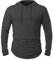 CARWORNIC Men's Quick Dry Hooded Tops Lightweight Running Hiking Athletic Hoodies Long Sleeve Thin Breathable Golf Top Active Sports Gym T-Shirt Men Outdoor Casual Fishing T Shirt Black