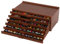 VISWIN Caja de Madera de 6 Cajones con Separadores Extraíbles, Caja de Madera de Haya de Primera Calidad, Caja Organizadora Portátil para Pinturas, Bolígrafos, Pinceles y Materiales de Arte