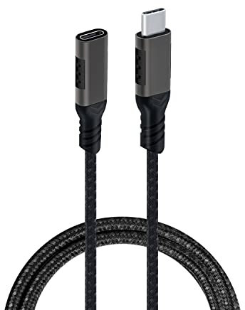 Mcbazel USB C Extension Cable,Type C Extender Cable Male to Female 3.2 10Gbps Fast Charge Audio Data Transfer Cable Compatible with NS-Switch/O-culus Quest/Quest3/Laptop - 6.56FT