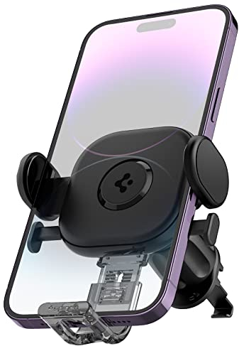 Spigen OneTap Universal Handyhalterung Auto 【Upgraded Advanced Hook Clip】 360° Drehbar, KFZ Handy Halterung für Lüftung, Kompatibel mit iPhone, Samsung, Pixel, Xiamoi und andere Smartphone bis 8 Zoll