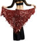 Bauchtanz Hüfttuch Pailettenrock für Damen Pailletten Glitzer Rock mit Fransen Bauchtanz Gürtel Sexy Faschingskostüme Karneval Meerjungfrau Kostüm Rock Festival Outfit (Rot, Einheitsgröße)