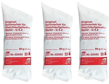 3X 90g Febi 02582 Hochtemperaturfett Gleichlaufgelenkfett MoS2 Molybdänfett
