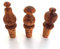 Flaschenverschluss Form wählbar, Stöpsel, Korken, handgefertigt aus Olivenholz (3er Set: Apfel,Birne,Champignon)