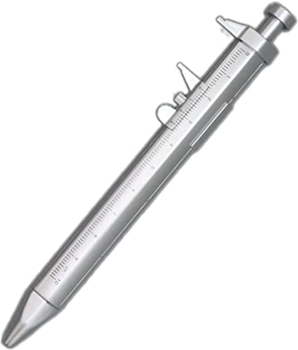 ENESEA Hochpräziser Messschieber, Messschieber, Schwarze Geltinte, 1,0 mm Kugelschreiber, Multifunktions-Messlineal, 5 Stück, universelles Werkzeug for zu Hause