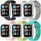 Monuary 6 Pezzi Cinturino Compatibile per Xiaomi Redmi Watch 3 Active, Morbido e Traspirante Sportivo Braccialetti di Ricambio Colorati, Rilascio Rapido