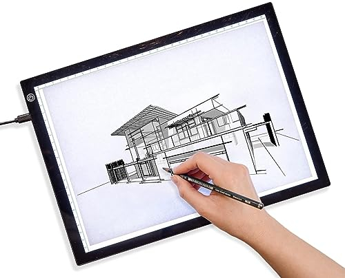 Tablette lumineuse LED A3 alimentée par USB - Avec luminosité réglable - Idéale pour la peinture au diamant, le vinyle - Pour la visualisation de diapositives, le pochoir, le gaufrage - Noir