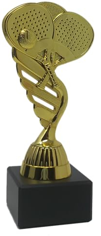 Generico Trofeo Padel Personalizzato (Altezza 16cm Oro)