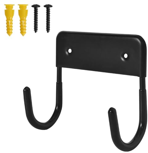 SAVOSWEET Bügelbrett-Aufhänger Wandhalterung,Bügelbretthalter,Langlebiger Bügelbretthaken,Bügelbrett Halter Wand,Bügelbretthalter mit Schrauben,Bügelbretthalterung zur Wandmontage (Schwarz)