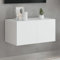 vidaXL Mueble de TV de Pared con Luces LED Blanco 60x35x31 cm