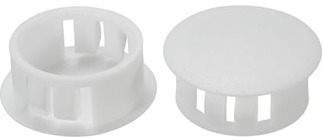 PATIKIL 20 mm (13/16) Plastique Trou Bouchons, 30pcs Blanc