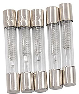 GEUXE Fusibles 5 uds 5KV Fusible Especial for Horno microondas 6 * 40mm 0,6 0,65 0,7 0,75 0,8 0,85 0,9 A Fusible de Tubo de Vidrio 700MA 6x40mm fusibles de Alta presión (Size : 0.65A)