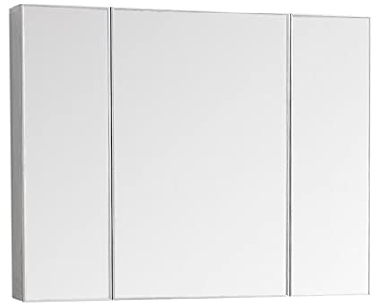 Generisch Badezimmerschrank,Badezimmer, wandmontierte Aluminium-Aufbewahrungsschränke, Küchenschränke mit großem Fassungsvermögen und Regalen, (weiß 100 x 70 cm)