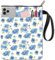 craspire Buchhülle Mit Blumenmotiv Blaue Buchumschläge Vintage Buchschutz Für Taschenbücher Waschbarer Buchumschlag Aus Stoff Mit Reißverschluss Und Zusätzlicher Hüllentasche Für Buchliebhaber