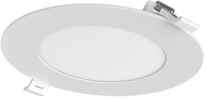 Braytron ultraschlanker LED Einbauspot 6W Rund – 470 Lumen Kaltweiß, 26 mm Einbautiefe, 230V, Ø110–118 mm Deckenausschnitt, LED Einbaustrahler für Decke, Küche, Büro, Flur
