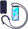 GoodcAcy Funda con Cuerda para Huawei P30 Lite,Carcasa Silicona Líquida Correa Colgante Ajustable Collar Correa de Cuello Cadena Cordón Case para Huawei P30 Lite,Azul