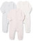 Amazon Essentials Pyjama sans Pieds Zippé en Coton Mixte Bébé, Lot de 3, Gris Colombe/Ivoire/Rose Pâle, 6-9 mois