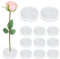 M METERXITY 12-Pack Plastic Flower Frog 2.76 Round Flower Pins Flower Frog Holder W Suction Cups Floral Frog for Arrangements Vase/Plant Decoration/Home Decor [Transparent, 1.2cm Pins]