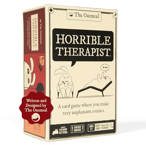 Exploding Kittens Horrible Therapist: Core Game Edition – Hilarious Adult Card Game for 3-8 Players, Ages 17+ – Party Games & Family Game Night Fun