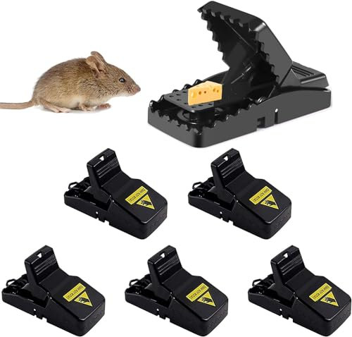 Mouse Trap, 6 Packs Reusable Mice Snap Traps for Indoors, Anti Rodent Powerful Mouse Catcher, High Sensitive Rat Trap Baited Rodent Trap That Kills Instantly, Easy Setting & Quick Killing