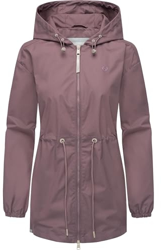 Ragwear Damen leichte Übergangsjacke kurze Frühlingsjacke mit Kapuze und Taillenzugband Monadissimo B YOUMODO XS-6XL