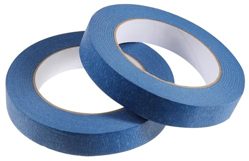 Malerkrepp Abklebeband Maler Kreppband 20 mm x 50 m Masking Tape Malerband Klebeband Malerarbeiten Painters Tape Malertape Abklebeband Lackieren Auto für Malerarbeiten und Renovierungen 2 Rollen