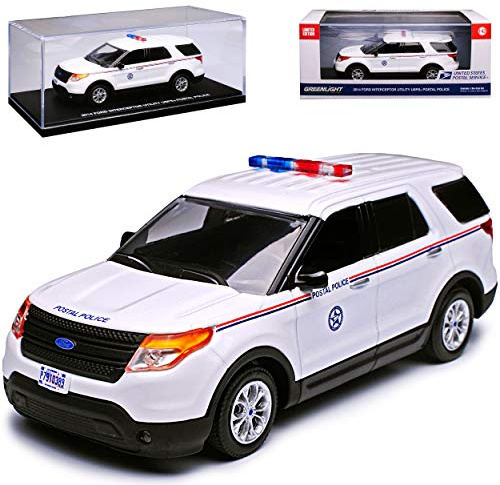 alles-meine.de GmbH Ford Interceptor Police Interceptor USPS United Postal Service 1/43 Greenlight Modell Auto mit individiuellem Wunschkennzeichen